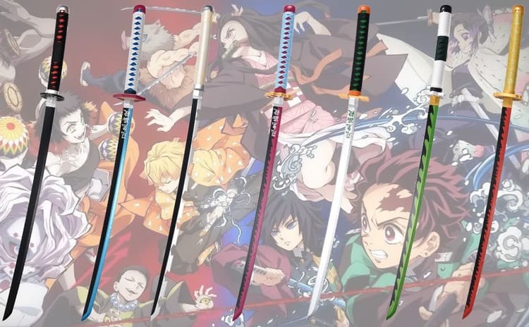 Imagem das Katanas nichirin