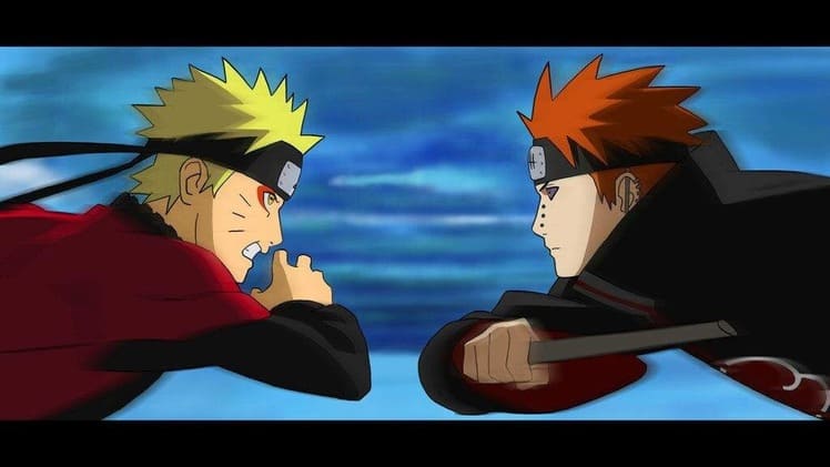 Imagem do Naruto vs pain de Naruto Shippuden