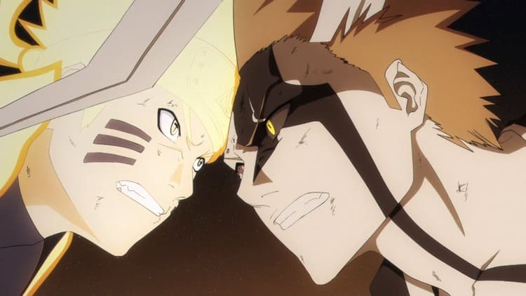 Imagem do combate entre Naruto vs. Ichigo